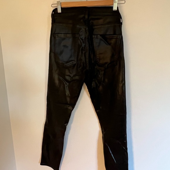 Agolde black shiny “leather” jeans - Picture 2 of 3
